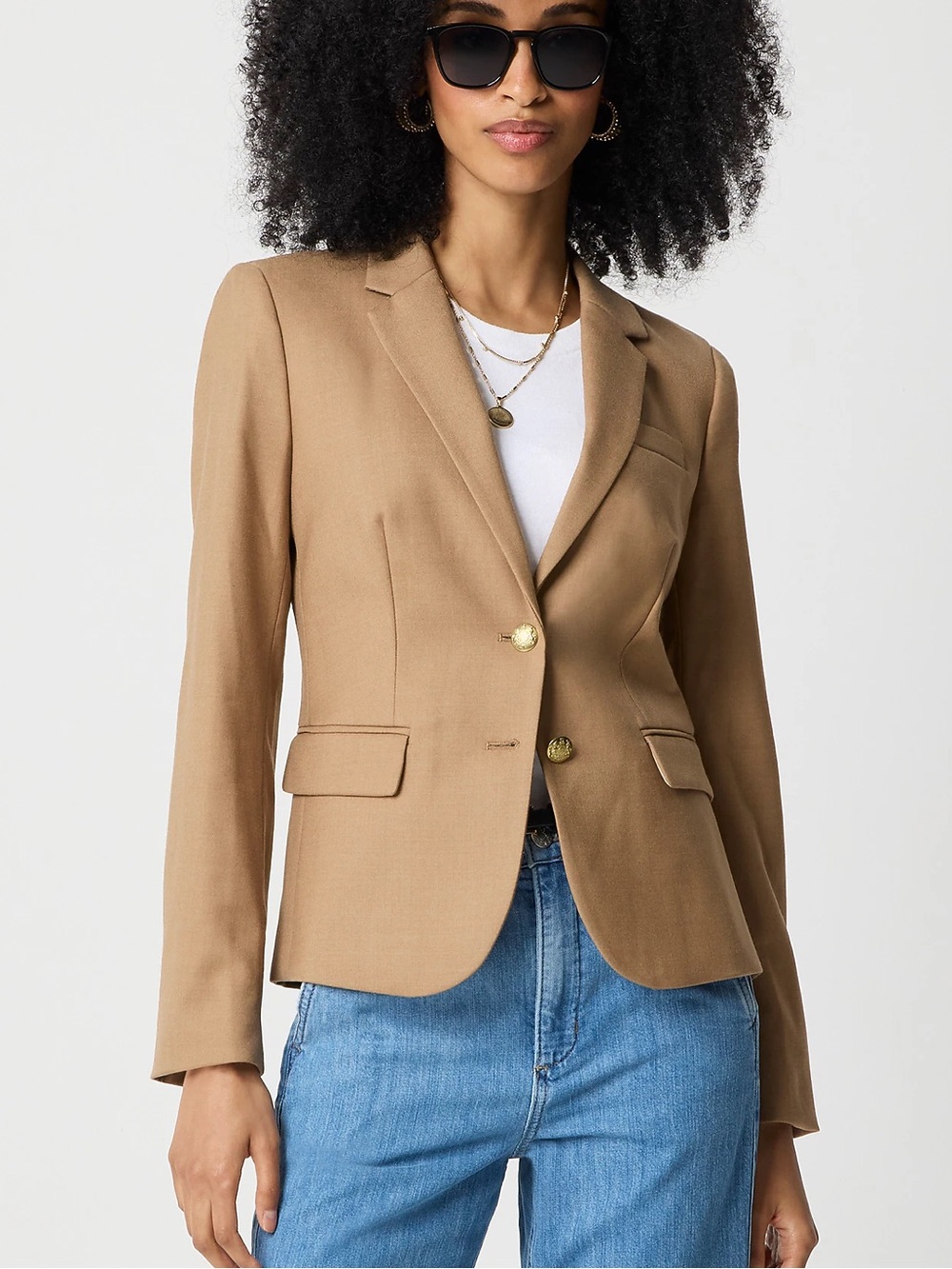 J.Crew Factory Original Schoolboy Blazer Camel Tan 10 AC131